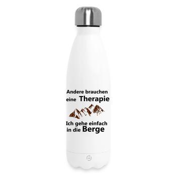 Therapie Berge - Thermosflasche 500 ml - Weiß - Vorne