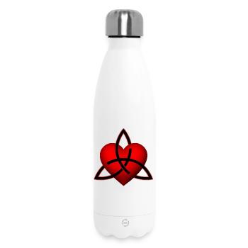 Motif du cœur celtique - Bouteille isotherme 500 ml - blanc - Devant