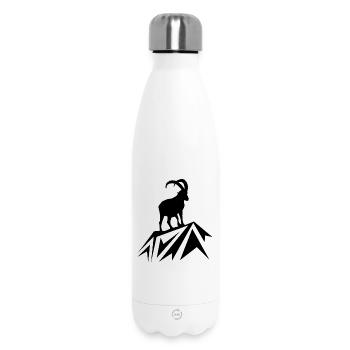 Steinbock auf einem Berg - Thermosflasche 500 ml - Weiß - Vorne