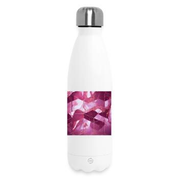 Pink Gold Marble Texture Geometric - Insulated Water Bottle 500 ml - white - Front