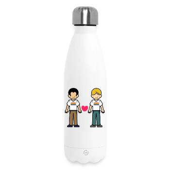 Gleichgeschlechtliche Partnerschaft Lgbt Herz - Thermosflasche 500 ml - Weiß - Vorne