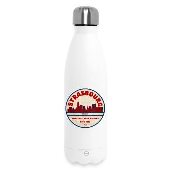 Strasbourg Vintage Stadtlogo - Thermosflasche 500 ml - Weiß - Vorne