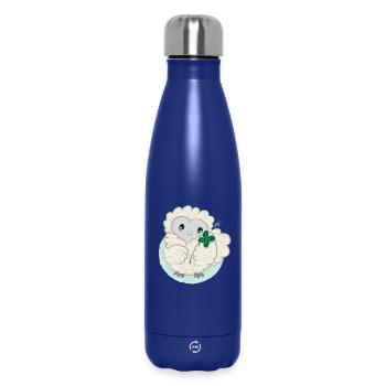 Poulet en soie Lioba, bonheur - Bouteille isotherme 500 ml - bleu foncé  - Devant