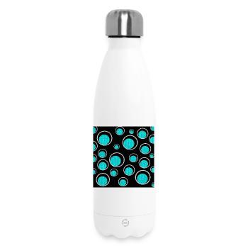 schöne Freizeitshirts frauen, Kreismuster - Thermosflasche 500 ml - Weiß - Vorne