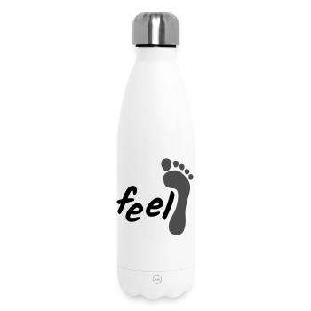 feel barefoot; Feel barefoot (2-colored) - Insulated Water Bottle 500 ml - white - Front