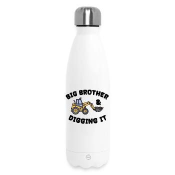 Großer Bruder Statement Bruderherz Geschwister - Thermosflasche 500 ml - Weiß - Vorne