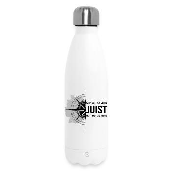 Koordinaten Juist - Thermosflasche 500 ml - Weiß - Vorne