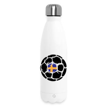 Handballeur Handball Suède Championnat d’Europe Symbole Logo icône - Bouteille isotherme 500 ml - blanc - Devant