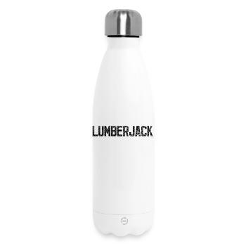 Woodwork Lumberjack Saying Tree Feller Solid Meter - Insulated Water Bottle 500 ml - white - Front
