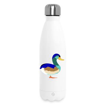 Joli Canard colvert coloré - Bouteille isotherme 500 ml - blanc - Devant