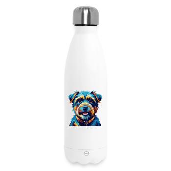 Norfolk Terrier Dog Breed Colorful Cartoon Kawaii - Insulated Water Bottle 500 ml - white - Front