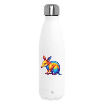 Aardvark Colorful Kawaii Cartoon Character Clipart - Insulated Water Bottle 500 ml - white - Front