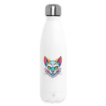 Javanische Katzenrasse Cartoon Kawaii Tier Haustier - Thermosflasche 500 ml - Weiß - Vorne