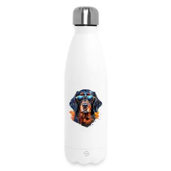 Gordon Setter mit Sonnenbrille - Thermosflasche 500 ml - Weiß - Vorne
