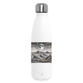 Mondgebirge Nachtlandschaft - Thermosflasche 500 ml - Weiß - Vorne