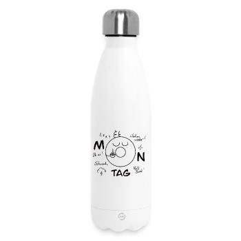 Monday Blues - Insulated Water Bottle 500 ml - white - Front