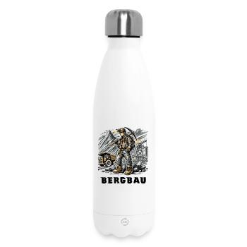 Hard work in mining - Insulated Water Bottle 500 ml - white - Front