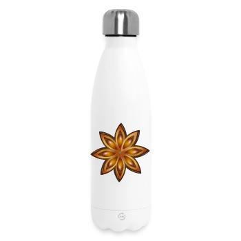 Bright star anise – spice and medicinal plant - Insulated Water Bottle 500 ml - white - Front