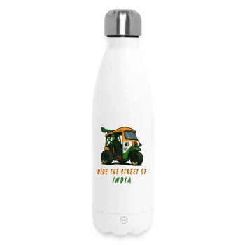 Indien Tuk-Tuk Racing - Thermosflasche 500 ml - Weiß - Vorne