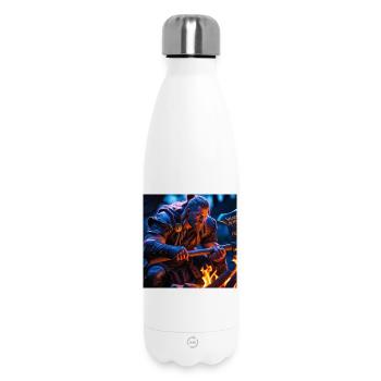 Fantasy Wikinger mit einer Axt - Thermosflasche 500 ml - Weiß - Vorne