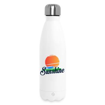 Tropischer "Summer"-Schriftzug - Sommerdesign - Thermosflasche 500 ml - Weiß - Vorne