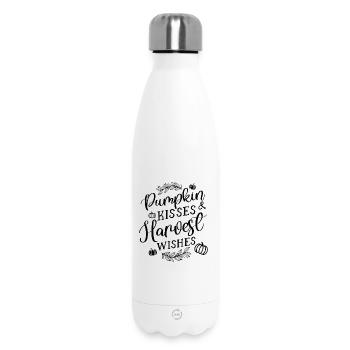 Kürbisküsse & Erntewünsche - Thermosflasche 500 ml - Weiß - Vorne