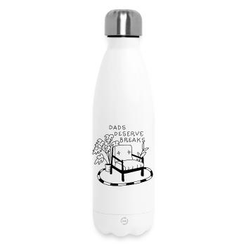 Dads Deserve Breaks – Relax-Sessel - Thermosflasche 500 ml - Weiß - Vorne