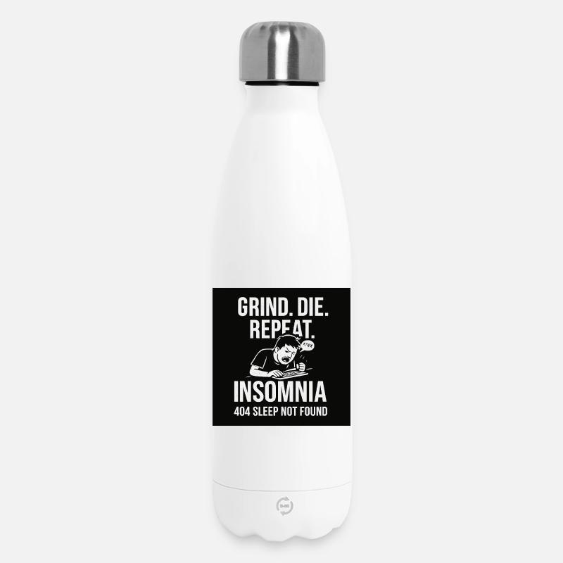 Conception de l’échec du sommeil motivationnel - Bouteille isotherme 500 ml - blanc