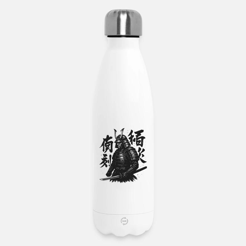 Samurai Calligraphy Art - Insulated Water Bottle 500 ml - white