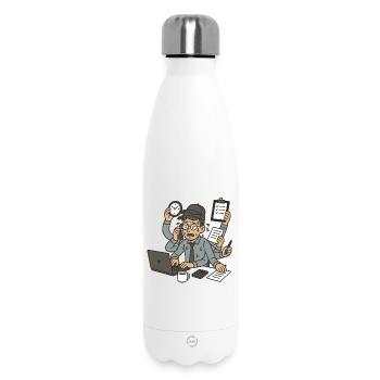 The multi-hatted worker - Insulated Water Bottle 500 ml - white - Front
