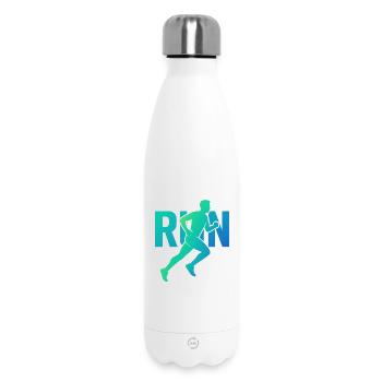 Running dynamique - Bouteille isotherme 500 ml - blanc - Devant