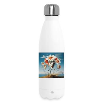 Blütenmasken Traum - Thermosflasche 500 ml - Weiß - Vorne