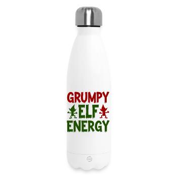 Grumpy Elf Energy Mürrischer Wichtel - Thermosflasche 500 ml - Weiß - Vorne