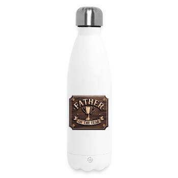Vater des Jahres - Lustiger Papa T-Shirt - Thermosflasche 500 ml - Weiß - Vorne