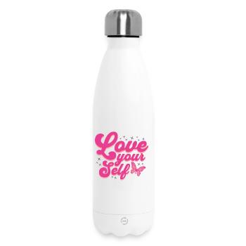 Love your Self - Insulated Water Bottle 500 ml - white - Front