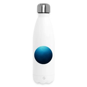Ocean Circle in Blue Waves - Insulated Water Bottle 500 ml - white - Front