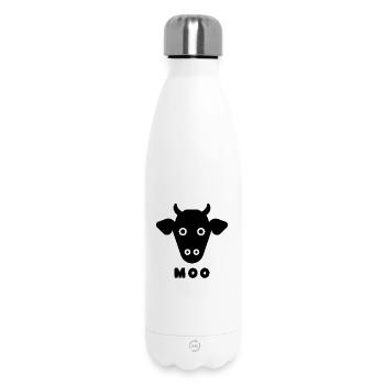 Cow Silhouette Backyard Style - Insulated Water Bottle 500 ml - white - Front