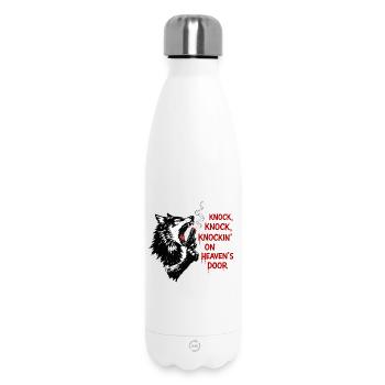 Wolfskopf mit Pistolenmotiv - Thermosflasche 500 ml - Weiß - Vorne