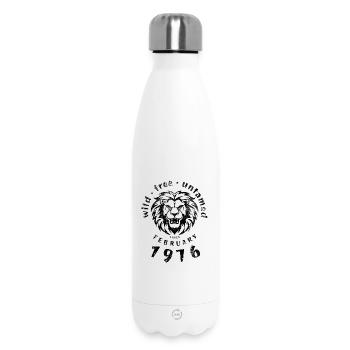 Sauvages, libres et indomptés depuis 02/1976 - Bouteille isotherme 500 ml - blanc - Devant
