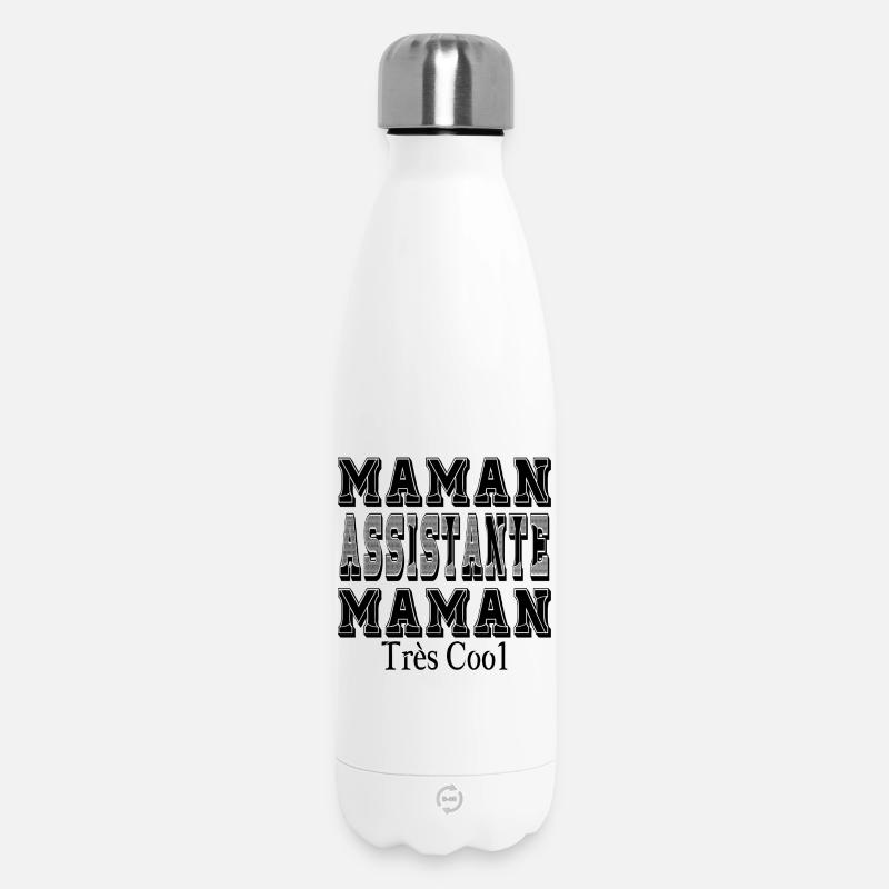 Maman Assistante Maman Très Cool - Bouteille isotherme 500 ml - blanc