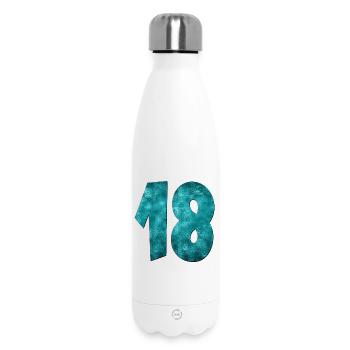 Numéro Dix-Huit - 18e anniversaire - Bouteille isotherme 500 ml - blanc - Devant