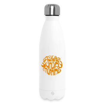 Psychedelic Sunday Round - Insulated Water Bottle 500 ml - white - Front