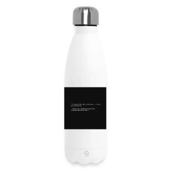 Citation d’éthique des hackers sur Black - Bouteille isotherme 500 ml - blanc - Devant