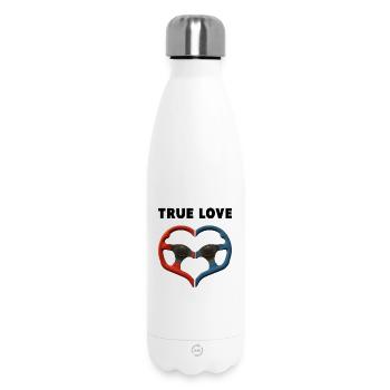 True Love Steering Hearts Geschenk Hochzeit Heirat - Thermosflasche 500 ml - Weiß - Vorne