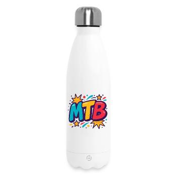Pop Art VTT Bang - Bouteille isotherme 500 ml - blanc - Devant