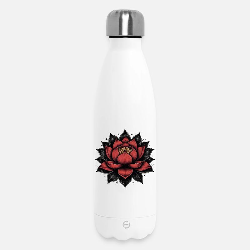 Blütenblätter der Lotusblüte - Thermosflasche 500 ml - Weiß