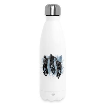 Unicycle | Unicycling Freestyle Downhill - Insulated Water Bottle 500 ml - white - Front