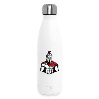 Spartiate Musclé Frontal Logo Mascotte Gym - Bouteille isotherme 500 ml - blanc - Devant