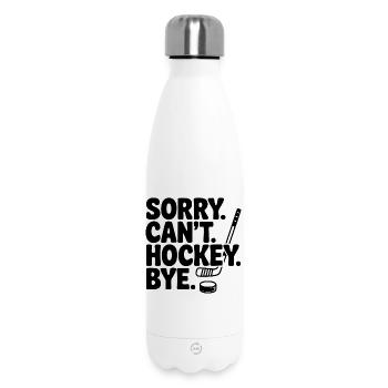 Entschuldigung. Geht nicht. Eishockey. Tschüss. - Thermosflasche 500 ml - Weiß - Vorne