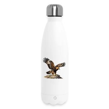 Adler im Flug auf steilem Felsen - Thermosflasche 500 ml - Weiß - Vorne